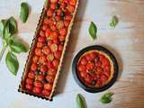 Tarte aux tomates cerises et au pesto sans gluten