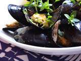 Moules à la citronnelle et au basilic thaï