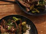 Bifteck et brocolis rôtis à la coréenne