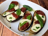 Aubergines grillées, tomates confites et mozzarella