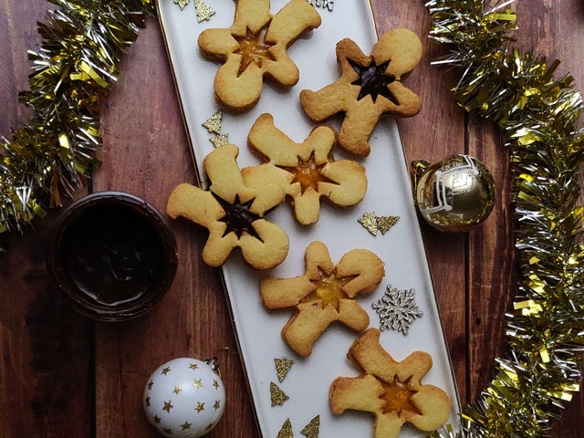 Recette Sablés de Noël coeur Chocolat-Praliné - Biscuits de Noël