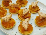 Blinis mirabelles et foie gras