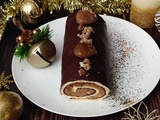 Bûche roulée crème de marron chocolat