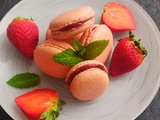 Macarons à la fraise (option menthe)