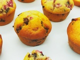 Muffins framboises pépites de chocolat