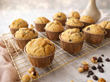 Muffins noisette chocolat {sans lactose}