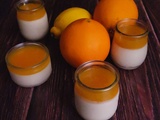 Panna cottas citron et gelée orange