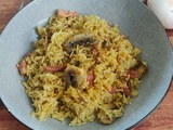 Riz lardons champignons