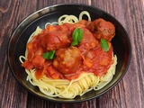 Spaghetti à la sauce tomate et polpette