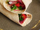 Wraps tomate jambon cru