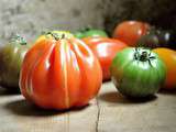 Salade de tomates multicolores, halloumi et Za'atar