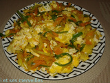 Achards de légumes aux œufs frits