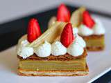 Millefeuille fraise rhubarbe