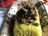 Cake de Risotto Milanese et Saucisses