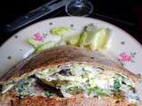 Club Sandwich d’Aubergine & feta, Mayonnaise à la Coriandre