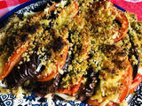 Crumble d’aubergines en éventail (vegan, végétalien)