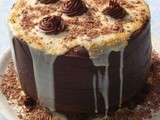 Gâteau d'anniversaire, chocolat coeur framboise