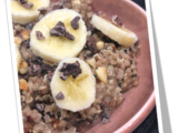 Porridge bowl {quinoa, cacao cru, noisette et banane}