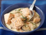 Blanquette de Saumon, Moules et Crevettes
