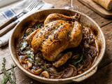 Poulet de Bresse Rôti aux Oignons Confits