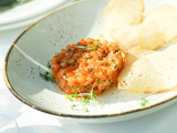 Tartare de Saumon et Daurade au Citron Vert et Pistou