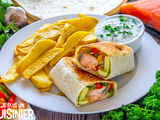 Burrito au saumon et légumes