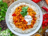 Curry de pois chiches aux légumes et riz