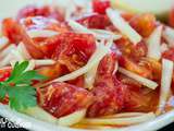 Salade de tomates à l’oignon doux