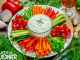 Sauce yaourt aux herbes pour tremper des légumes crus