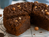 Gâteau streusel chocolat noisettes aux courgettes