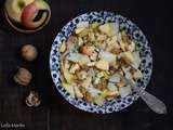 Salade d’endives aux pommes, bleu des Vosges et noix