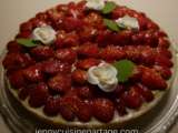 Tarte aux fraises pistache/chocolat blanc