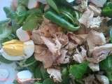 Salade poulet et sa mache