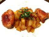 Poulet et pommes de terre à l’érable sauce barbecue piment et ail
