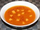 Soupe de carottes au cheddar et piment d'Espelette