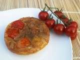 Tartelettes aux tomates cerises et oignons caramélisés, façon Tatin
