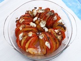 Tian de tomates et nectarines au chèvre frais