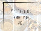 Vos 10 recettes préférées de 2021