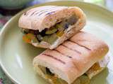 Sandwich « panini » légumes et fromage frais