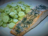 Baked salmon with dill