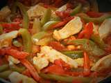 Pan-fried Bell Peppers with grilled Chicken