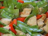 Turkey stir-fry with snow peas and bell pepper