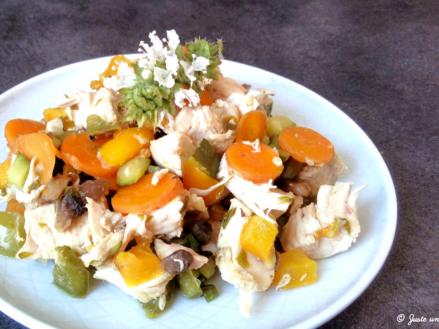 Recettes de Poulet aux légumes de Juste un oeuf