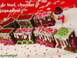 Train de Noel, chocolat et glaçage royal
