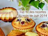 Juin 2014 – Top 10 des recettes du mois de Juin 2014