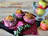 Muffins pommes aux flocons d’avoine cannelle et gingembre