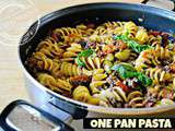 One pan pasta – Fusilloni à la bolognaise chorizo et légumes