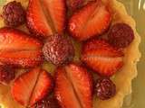 Tartelette amandine fraise framboise bio