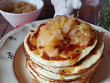 Pancake, compotee pomme pain d'epices