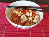 Salade de poulet-carotte et nouilles chinoises